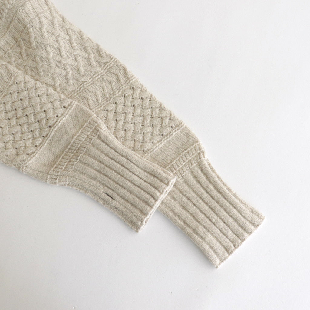 Cable sweater #Off white [232809]