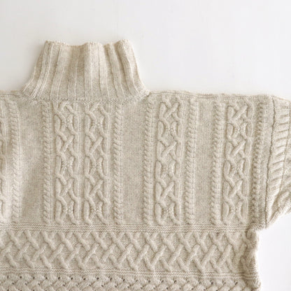 Cable sweater #Off white [232809]