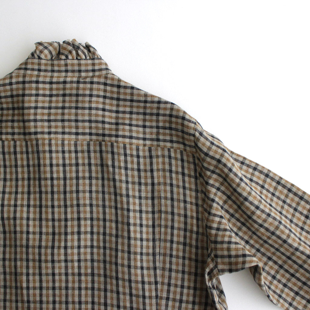 L.G.C.C FRILL COLLAR SHIRT #BROWN [no.6589]