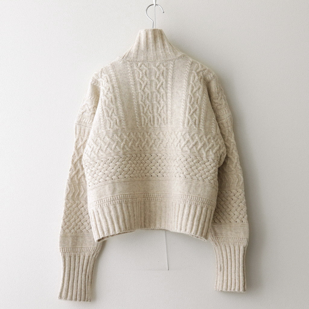 Cable sweater #Off white [232809]