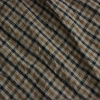 LINEN GUN CLUB CHECK STOLE #BROWN [no.6594]