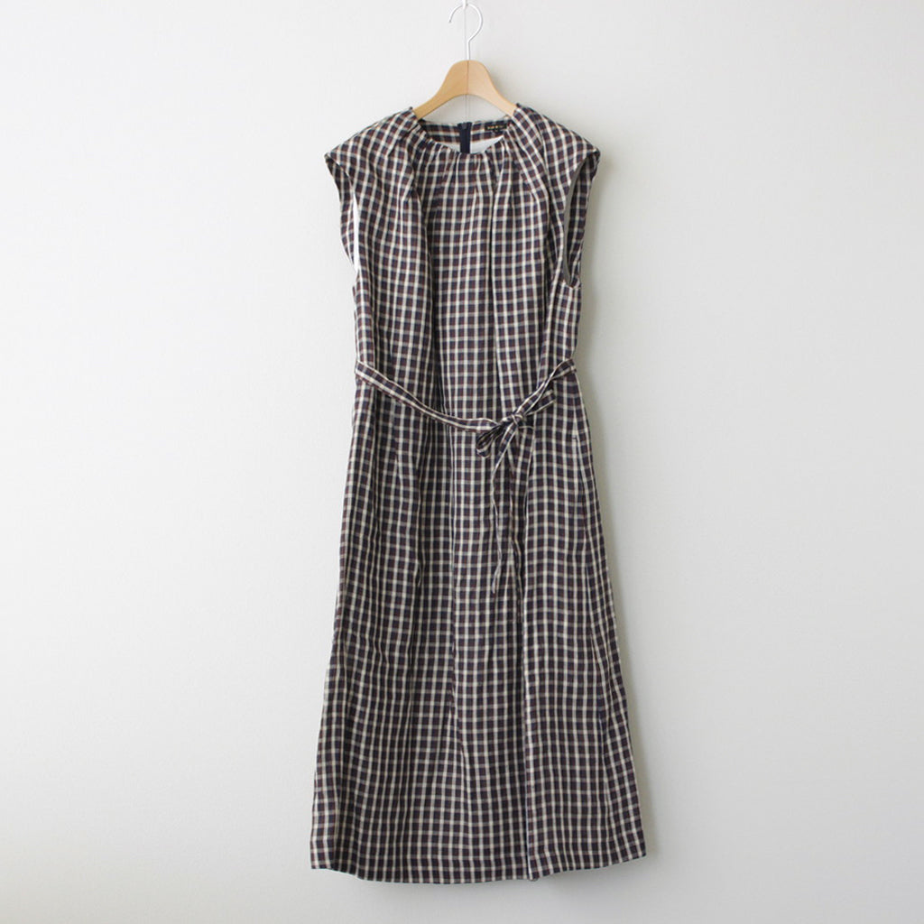 SCOTLAND PEAT CHECK NO SLEEVE DRESS #peat [no.6294]