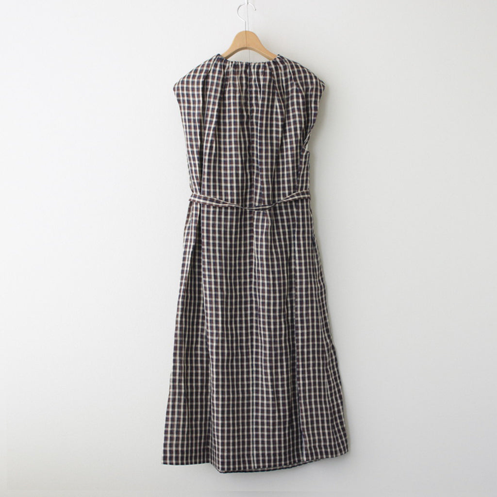 SCOTLAND PEAT CHECK NO SLEEVE DRESS #peat [no.6294]
