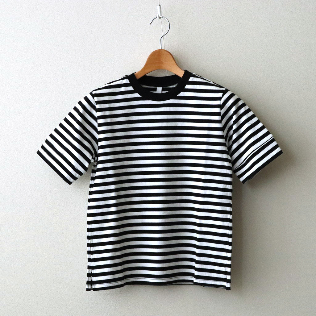 クラシック天竺 コンパクトTシャツ #120 シロ×クロボーダー