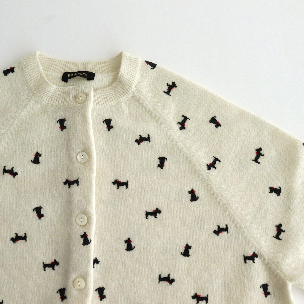 HYDE PARK CARDIGAN #white × black terrier [no.6940] 