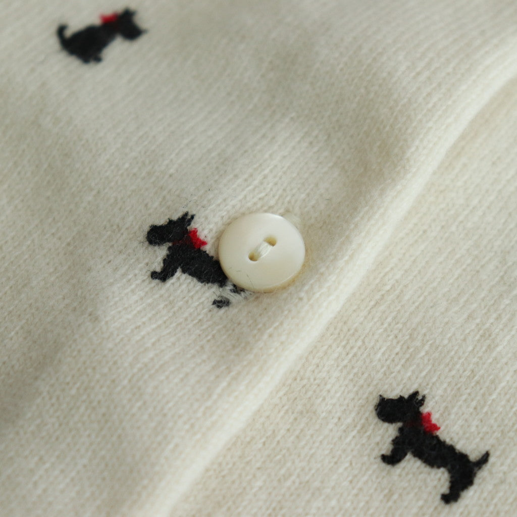 HYDE PARK CARDIGAN #white × black terrier [no.6940]