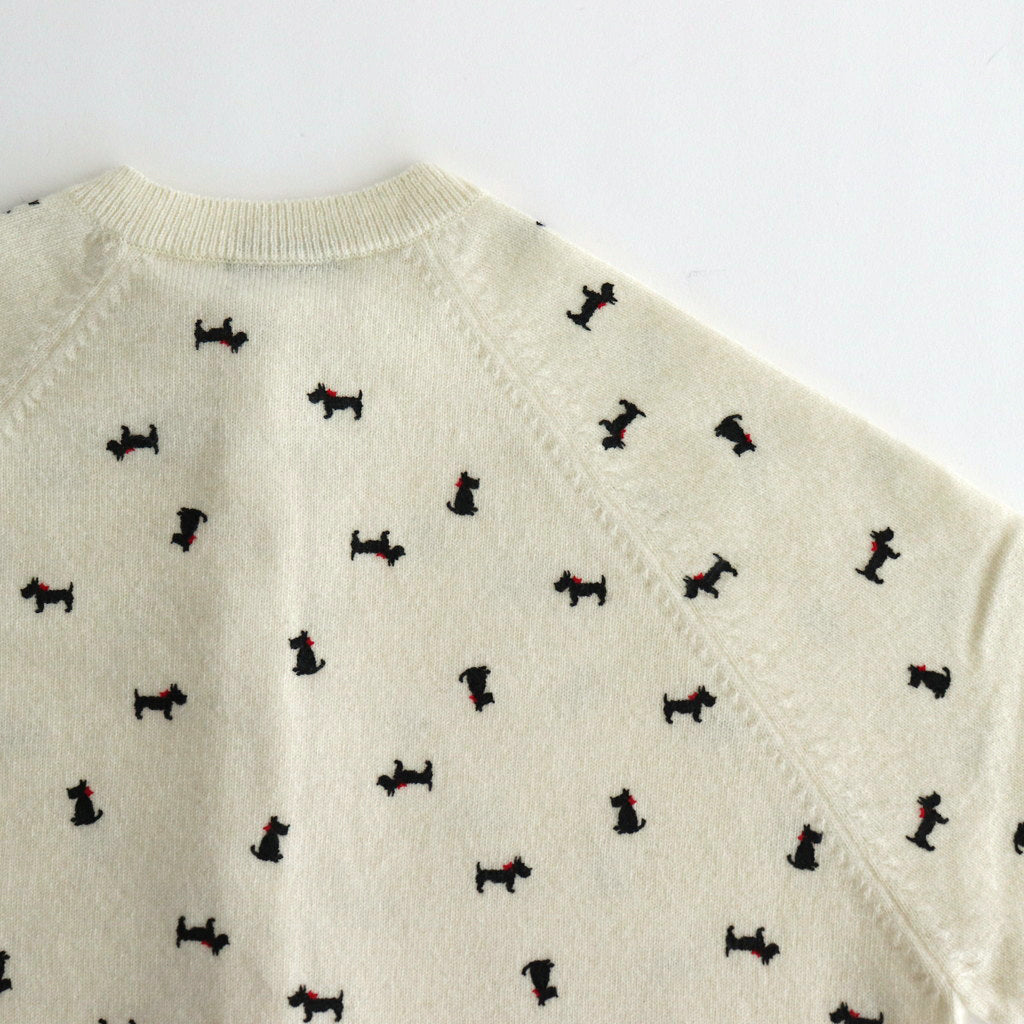 HYDE PARK CARDIGAN #white × black terrier [no.6940]