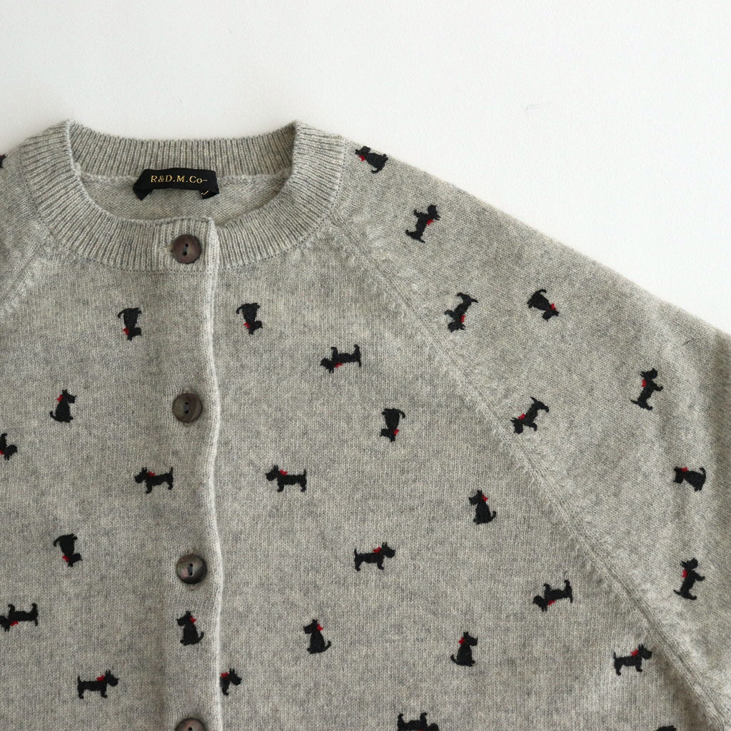 HYDE PARK CARDIGAN #heather gray × black terrier [no.6940] 