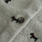 HYDE PARK CARDIGAN #heather gray × black terrier [no.6940] 