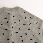 HYDE PARK CARDIGAN #heather gray × black terrier [no.6940] 