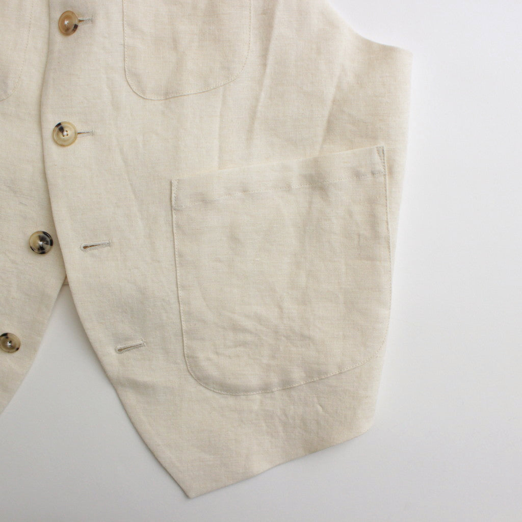 かたる月 logger vest #ecru [TLF-224-ve001-vlw]