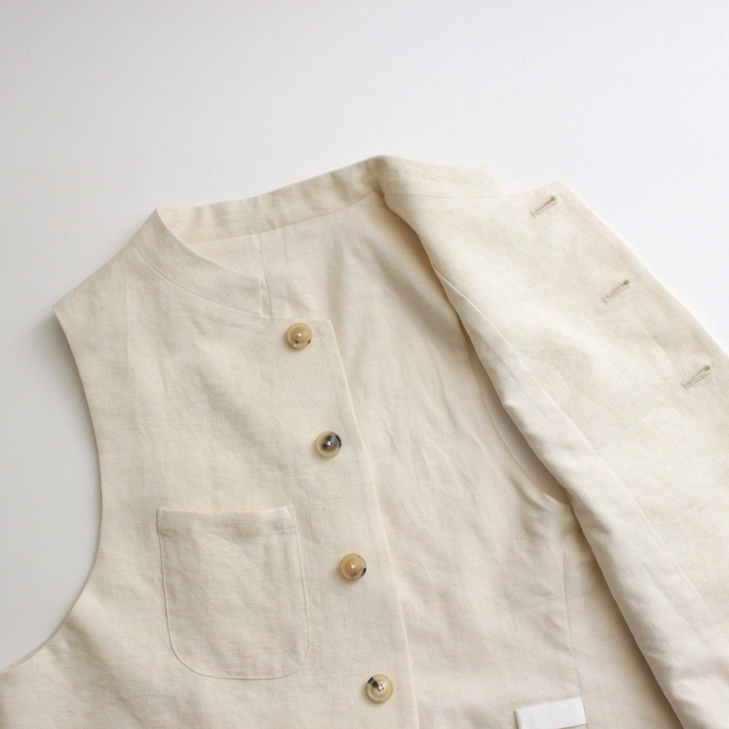 かたる月 logger vest #ecru [TLF-224-ve001-vlw]