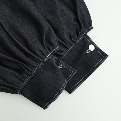 volume sleeve denim JK #indigo [1459-006]