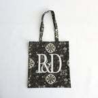 KALEIDOSCOPE FLOWER TOTE BAG #DARK BROWN [no.6397]