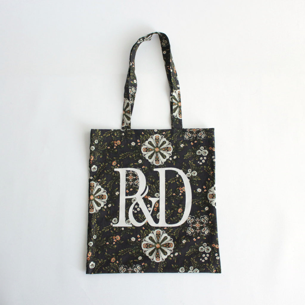 KALEIDOSCOPE FLOWER TOTE BAG #DARK BROWN [no.6397]