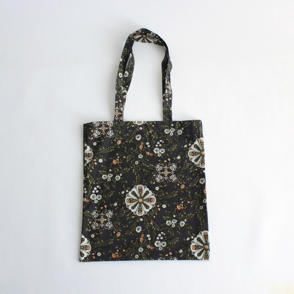 KALEIDOSCOPE FLOWER TOTE BAG #DARK BROWN [no.6397]