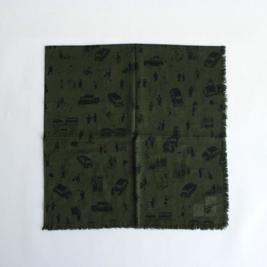 WHERE IS MY DOG? ​​GAUZE SHAWL #KHAKI [no.6486]