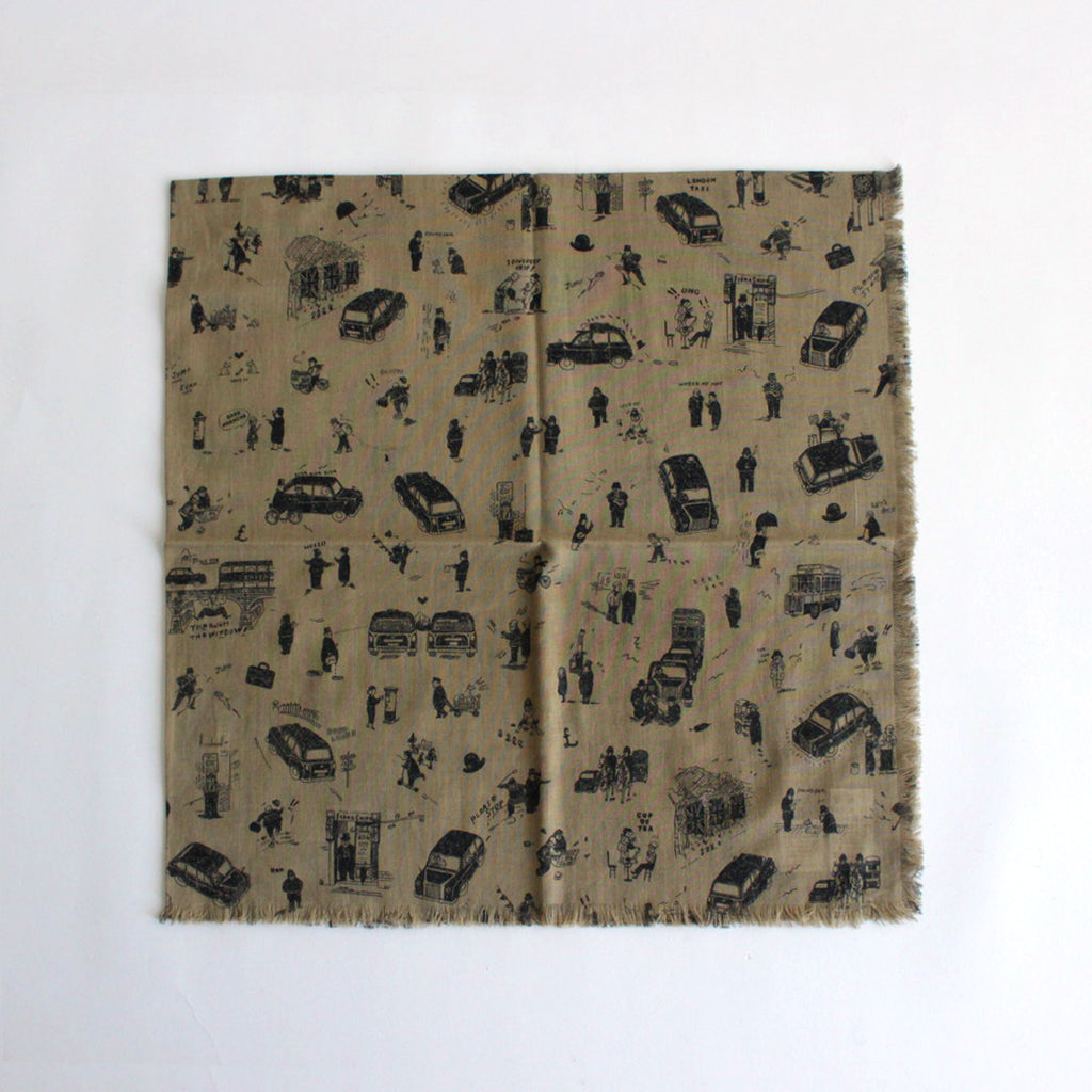 WHERE IS MY DOG? ​​GAUZE SHAWL #BEIGE [no.6486]