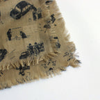 WHERE IS MY DOG? ​​GAUZE SHAWL #BEIGE [no.6486]