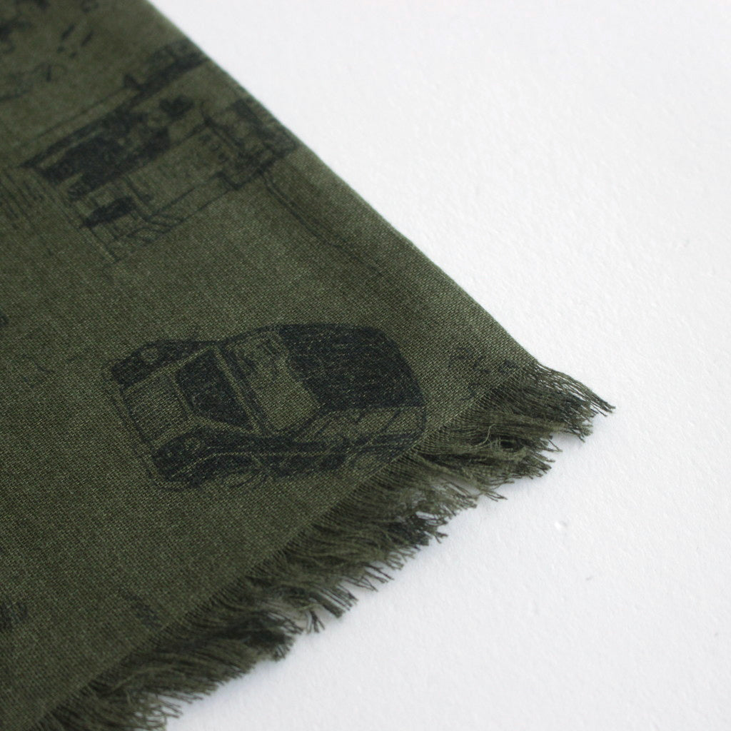 WHERE IS MY DOG? ​​GAUZE SHAWL #KHAKI [no.6486]