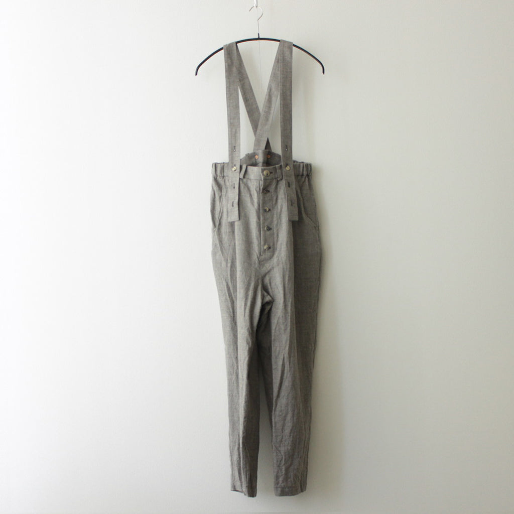 路傍の月 suspender trousers #stone gray [TLF-124-pa003-lws]