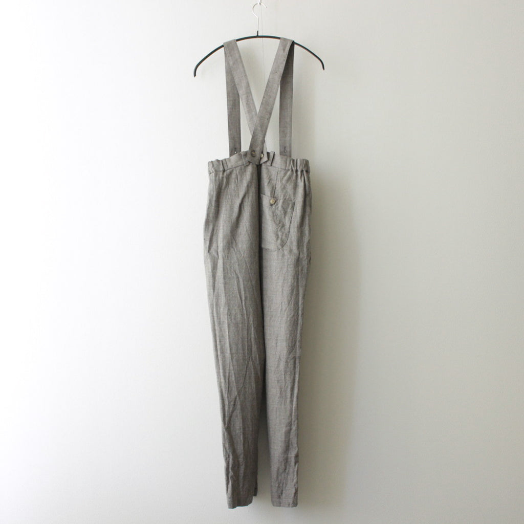 路傍の月 suspender trousers #stone gray [TLF-124-pa003-lws]