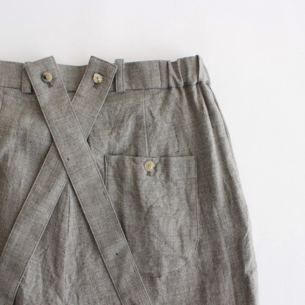 路傍の月 suspender trousers #stone gray [TLF-124-pa003-lws]