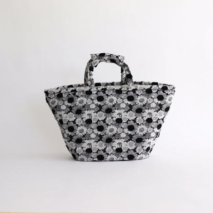 JACQUARD DAISY MARCHE BAG (S) #black [no.6919] 