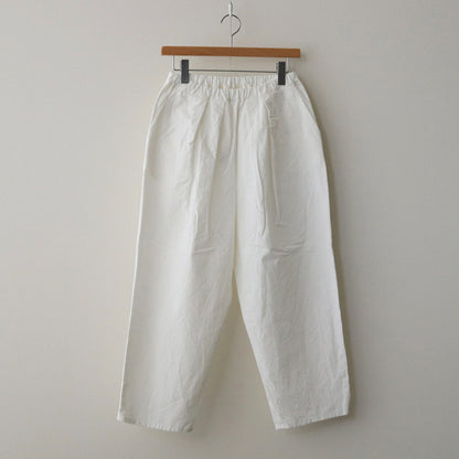 Cotton hemp tuck pants #WHITE [241811]