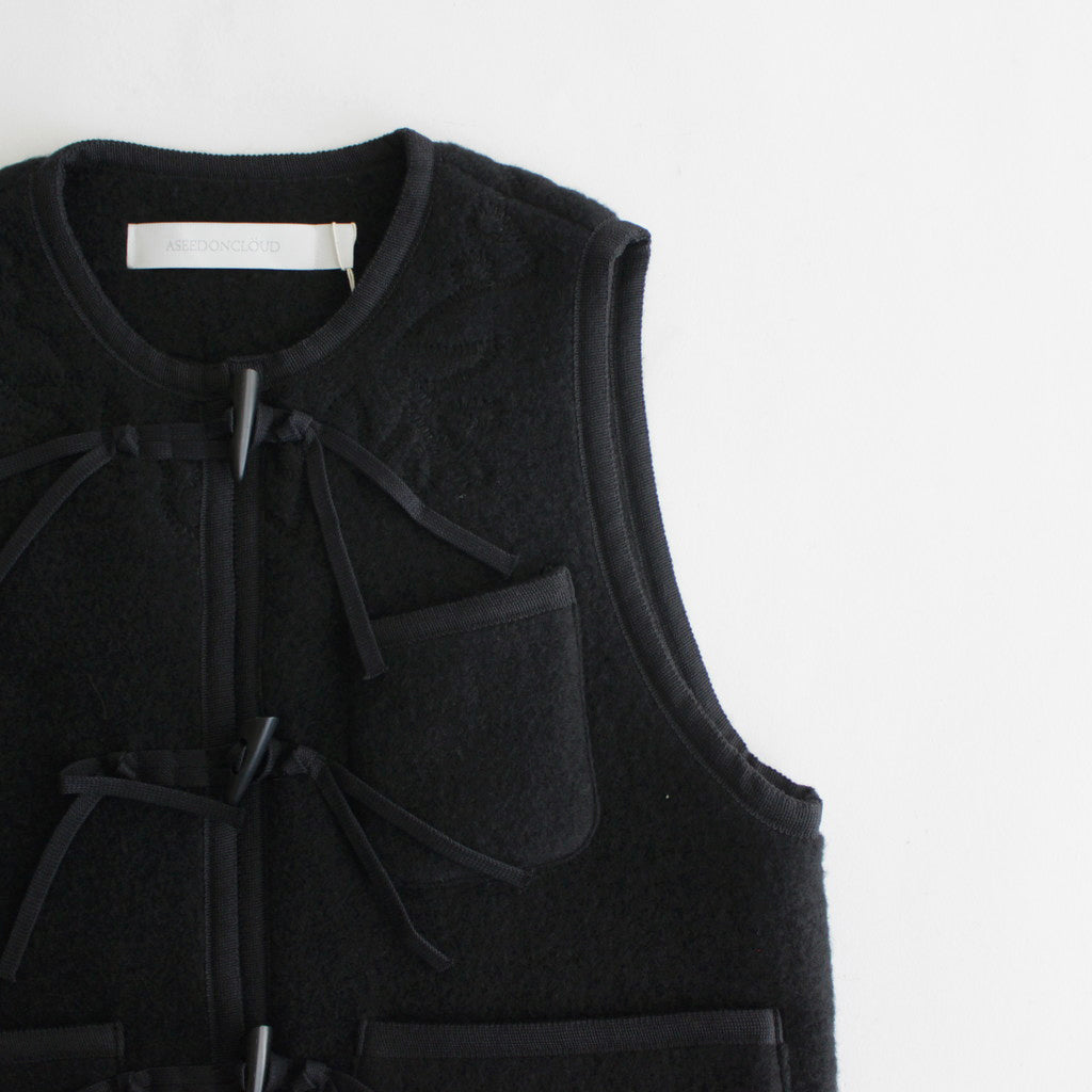 Kigansai fleece vest #Black [232701]
