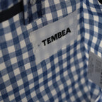 PAPER TOTE SMALL GINGHAM #BLUE [TMB-2286H]
