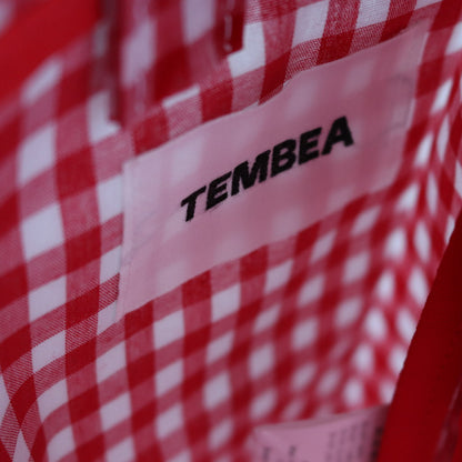 PAPER TOTE SMALL GINGHAM #RED [TMB-2286H]