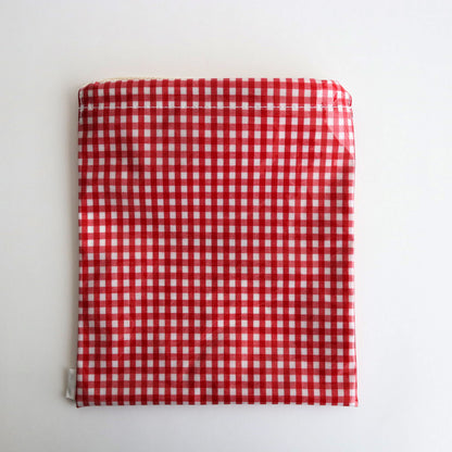 Drawstring bag GINGHAM #RED [TMB-1863H]