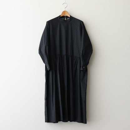 Stand collar shirt dress #black/grey [TLF-125-op007-gp]