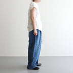 B.C.J RUFFLED COLLAR NO SLEEVE BLOUSE #natural [no.6898]