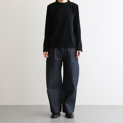 Corduroy like pullover #Black [1477-000]