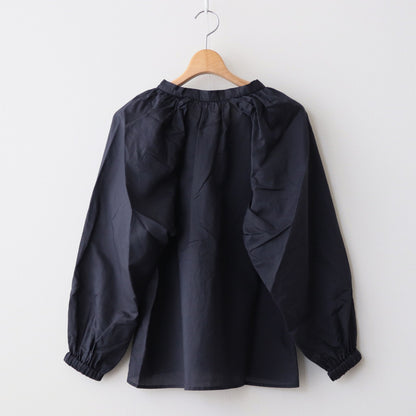 Ramie cotton lawn bowtie blouse #NAVY [241784]