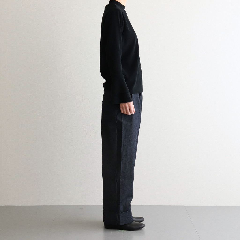 Corduroy like pullover #Black [1477-000]