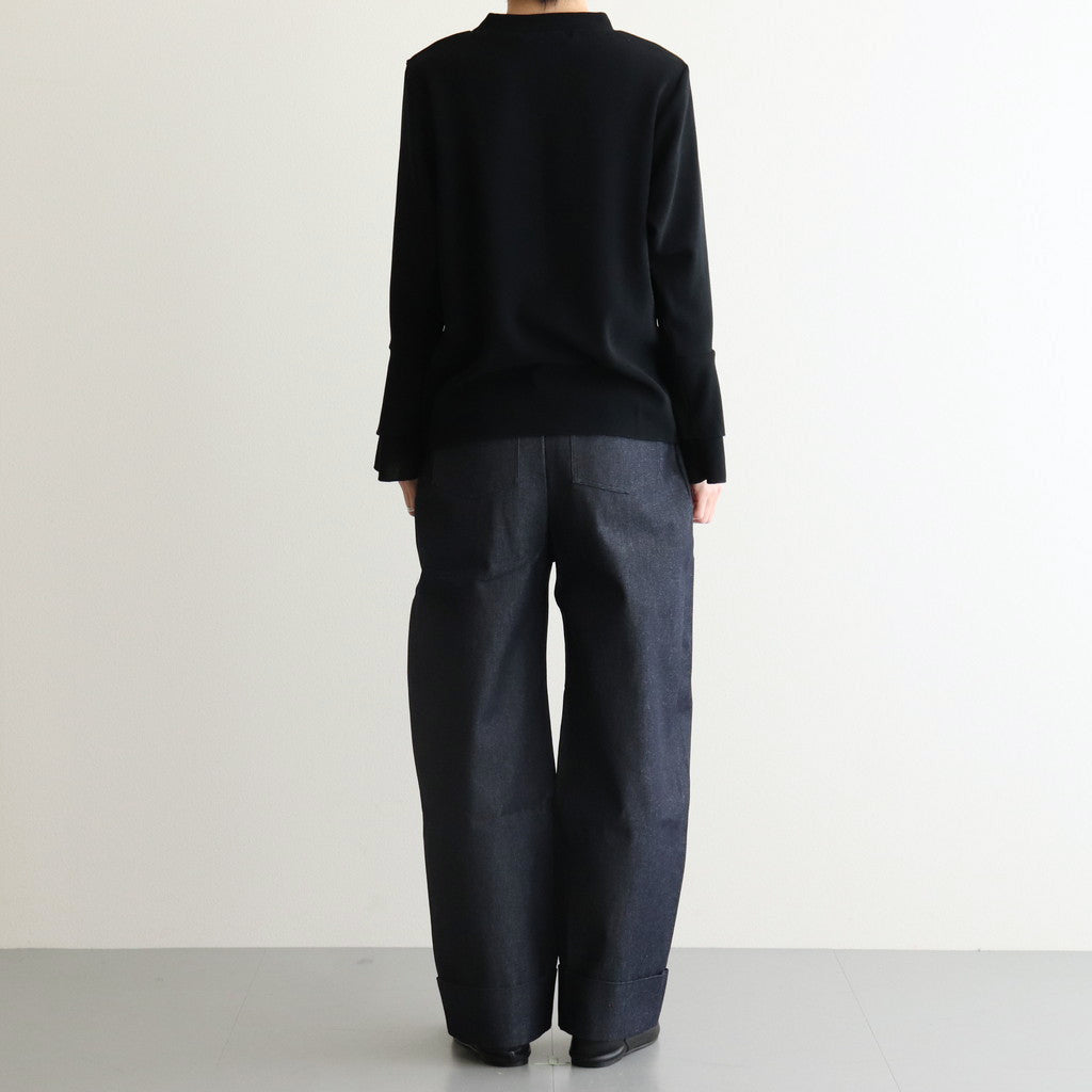 Corduroy like pullover #Black [1477-000]