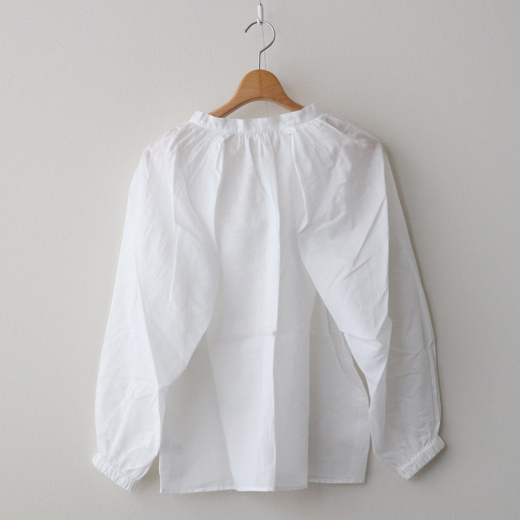 Ramie cotton lawn bowtie blouse #WHITE [241784]