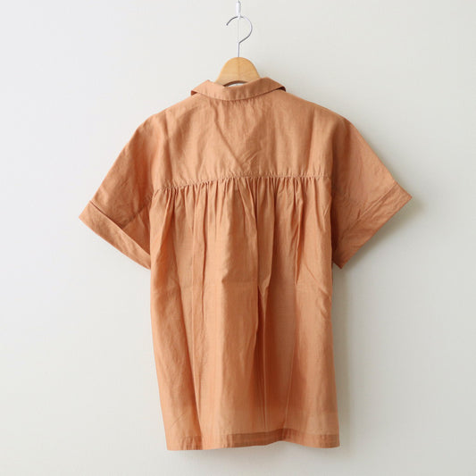 ラミーコットンローン オープンカラーシャツ #TAN [241792]