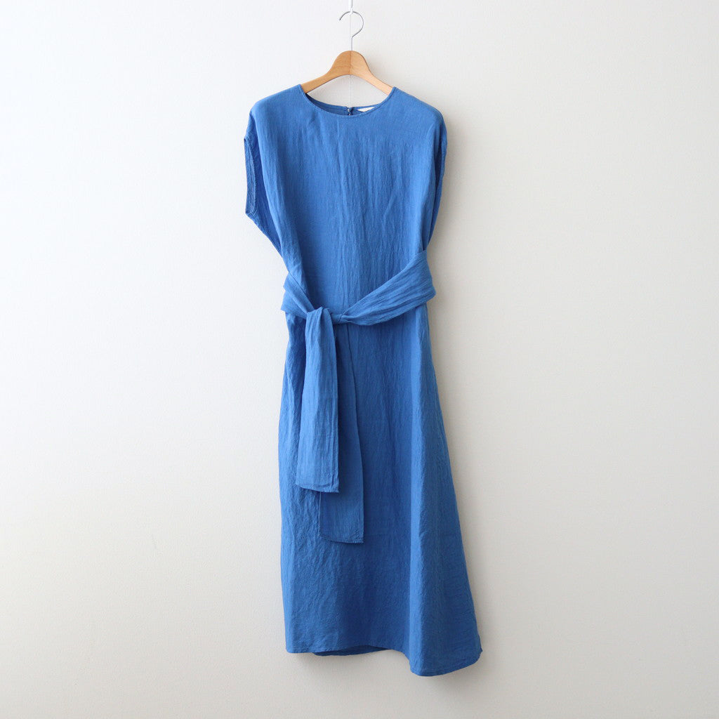 Soft linen dress #BLUE [241787]