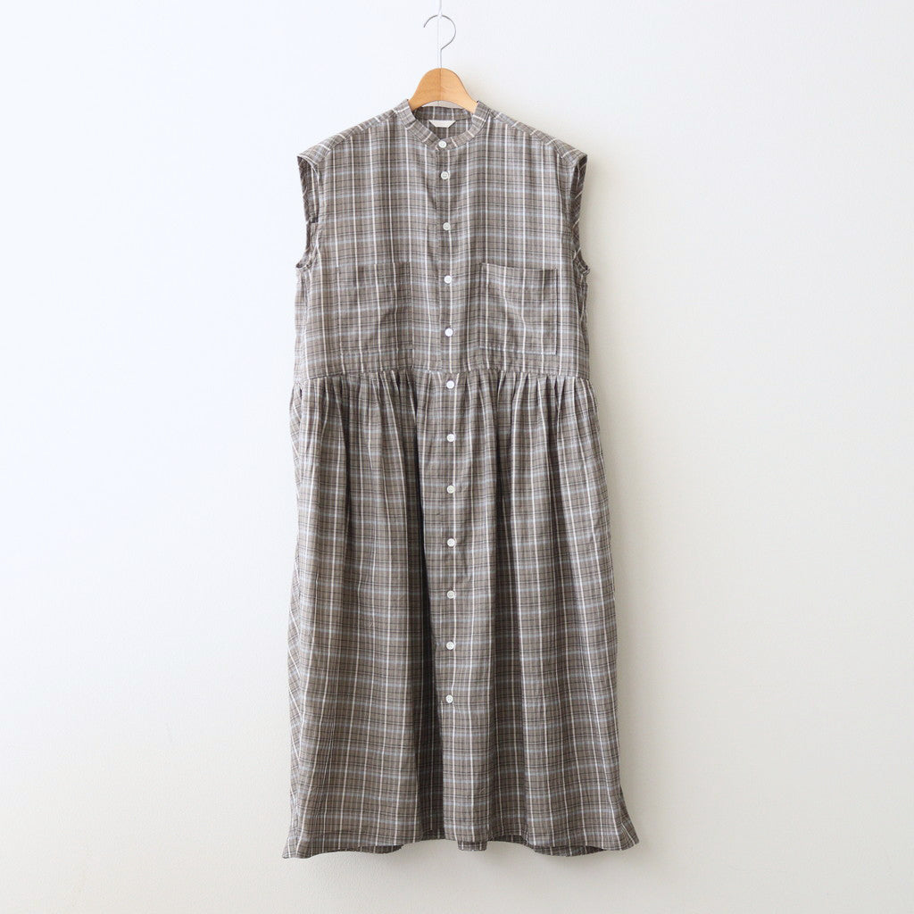 Cupra cotton check sleeveless dress #BLACK [241803]