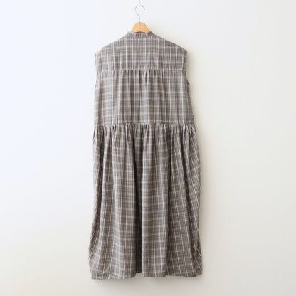 Cupra cotton check sleeveless dress #BLACK [241803]