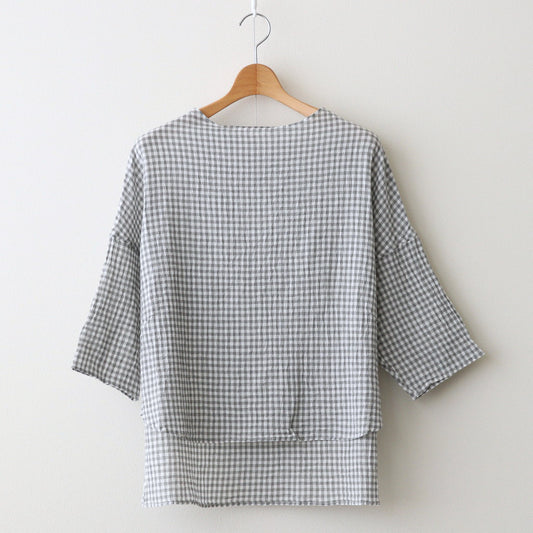 Boiled Gingham EASE Shirt #GRAY [241808]