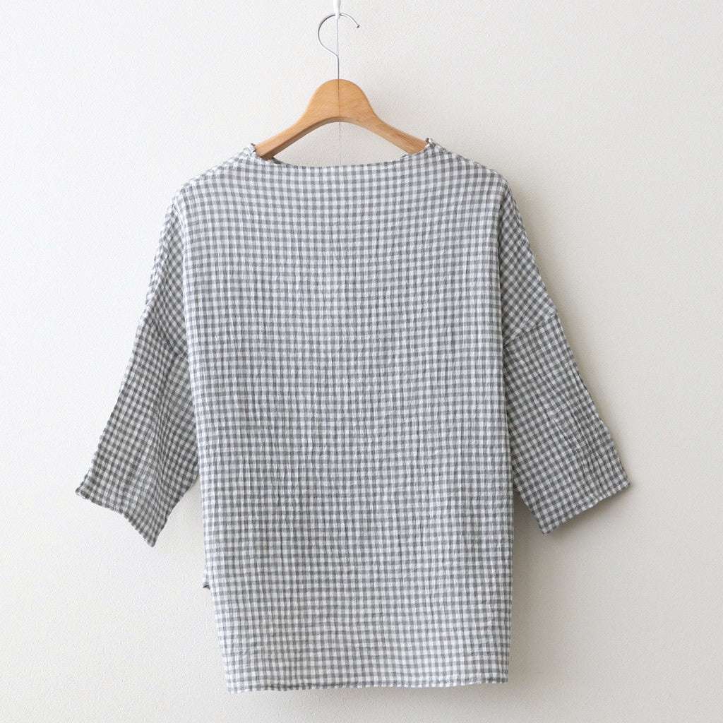 ボイルギンガム EASEシャツ #GRAY [241808]