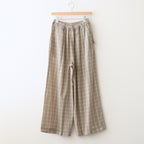 Cupra cotton check front tuck easy pants #KH [241802]