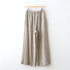 Cupra cotton check front tuck easy pants #KH [241802]