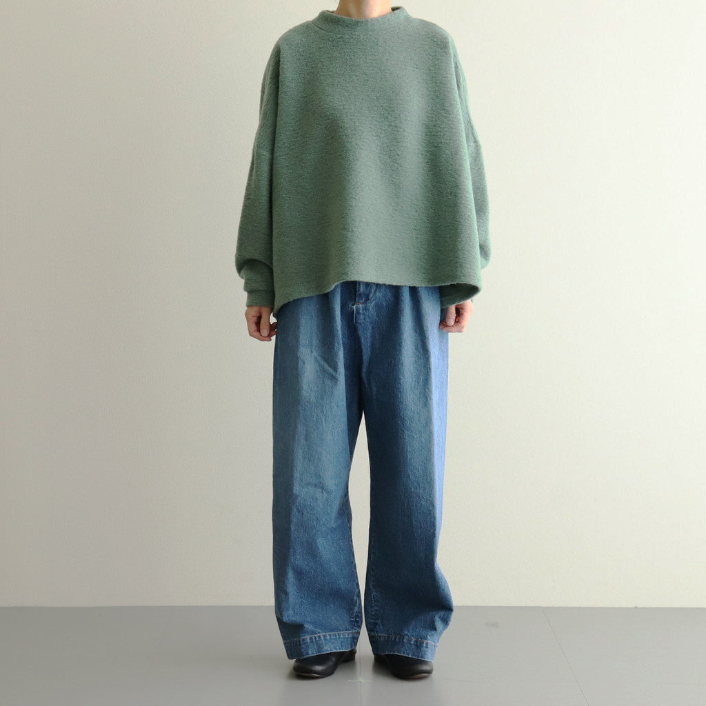 TUCK DENIM WIDE PANTS （VINTAGE LIKE） #INDIGO [no.6675]