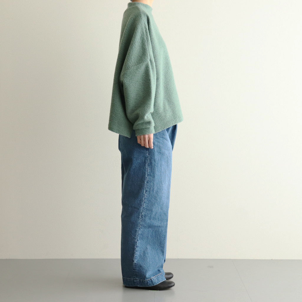 TUCK DENIM WIDE PANTS （VINTAGE LIKE） #INDIGO [no.6675]